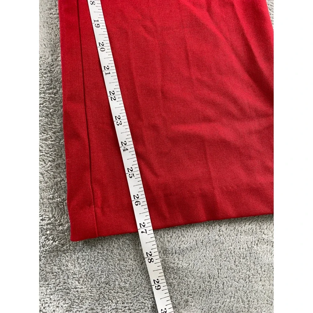 New York & Company Stretch Red Dress Pants Womens 12 Straight Leg Workwear